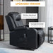 Aosom Chair Massage Recliner Chair for Living Room with 8 Vibration Points, PU Leather Reclining Chair with Cup Holders, Swivel Base, Rocking Function - Available in 2 Colours