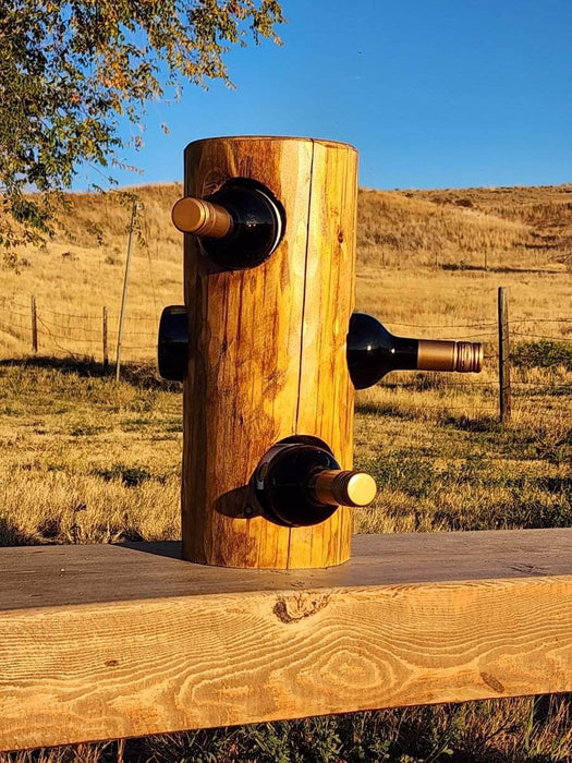 Canadian Log Furniture wine rack Log Wine Rack