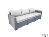 CIEUX Sofa Cannes Outdoor Patio Wicker Modular Sofa in Grey with Sunbrella Cushions - Available in 2 Colours