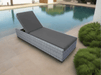 CIEUX Sun Lounger Cannes Outdoor Patio Wicker Chaise Sun Lounger in Grey with Sunbrella Cushions - Available in 2 Colours