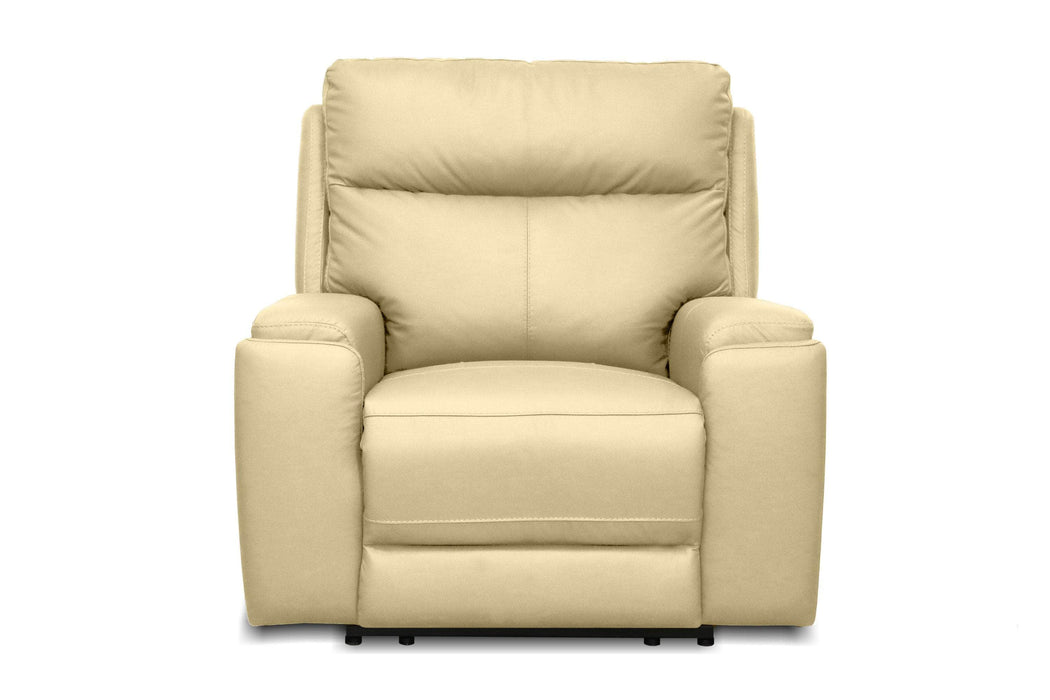 Levoluxe Chair Light Taupe Arlo 41.3" Power Reclining Chair with Power Headrest in Leather Match - Available in 2 Colours