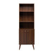 Modubox Bookcase Cherry Milo Mid-Century Modern Tall Bookcase with Adjustable Shelves - Available in 3 Colours