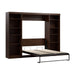 Modubox Murphy Wall Bed Chocolate Pur Full Murphy Bed with 2 Storage Units (109W) - Available in 3 Colours
