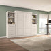 Modubox Murphy Wall Bed Linen White Oak Pur 115" Queen Size Murphy Wall Bed with 2 Storage Units - Available in 7 Colours