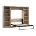 Modubox Murphy Wall Bed Rustic Brown Pur Full Murphy Bed with 2 Storage Units (109W) - Available in 7 Colours