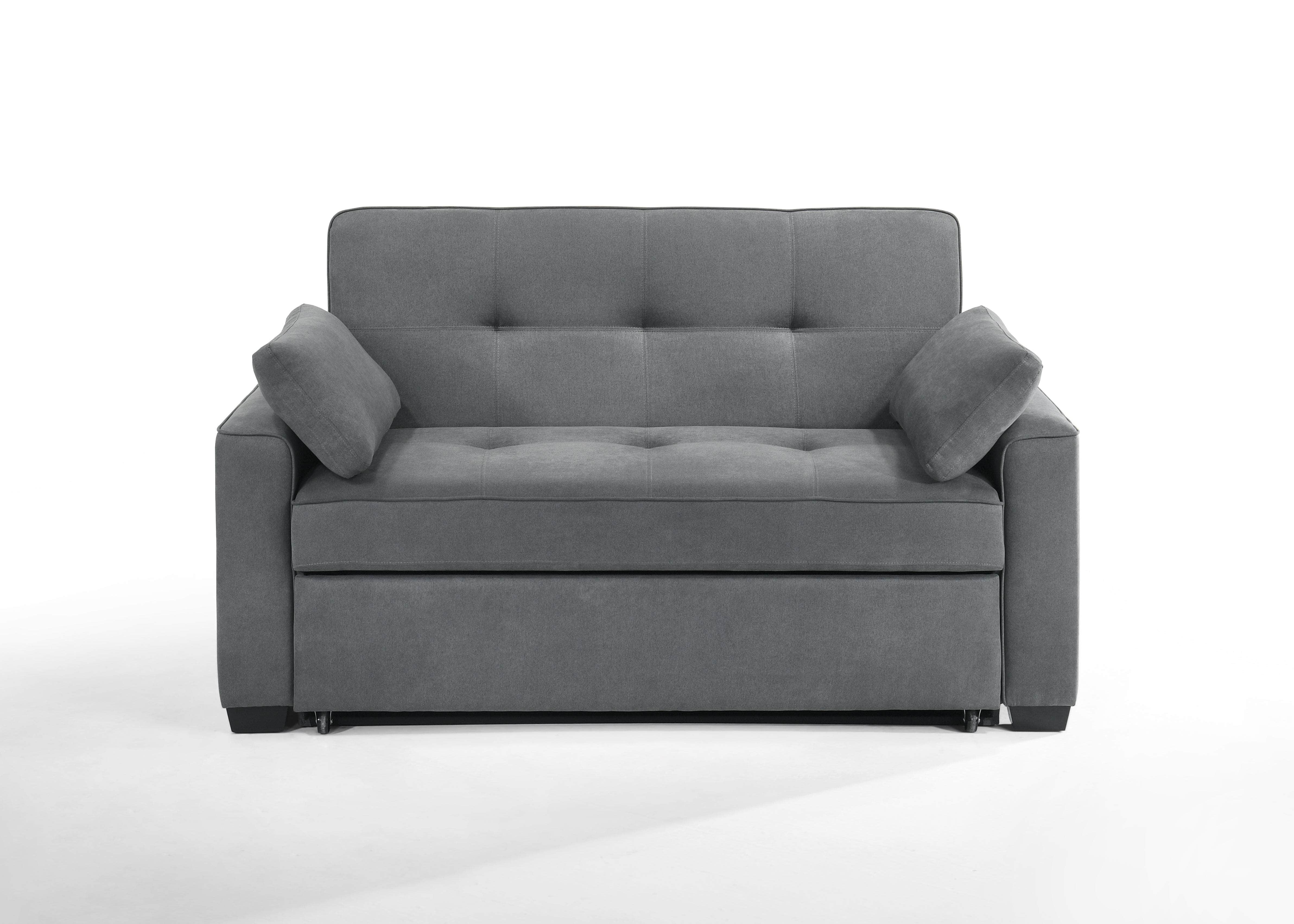 Night and Day Sofa Bed Charcoal Manhattan Full Size Sleeper Loveseat Sofa Bed - Available in 3 Colours