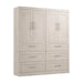 Pending - Modubox Closet Organizer Linen White Oak Pur 72W Closet Organization System with Drawers - Available in 5 Colours