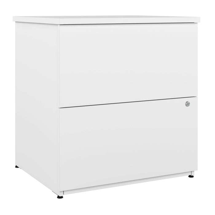 Pending - Modubox File Cabinet Pure White Logan 28W 2 Drawer Lateral File Cabinet - Available in 4 Colours