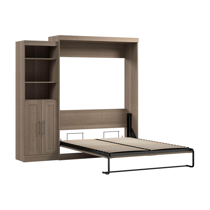 Pending - Modubox Murphy Wall Bed Ash Grey Pur  Murphy Bed and Closet Organizer with Doors (90W) - Available in 7 Colours