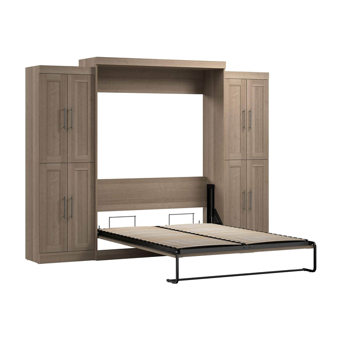 Pending - Modubox Murphy Wall Bed Ash Grey Pur  Murphy Bed with Storage Cabinets (115W) - Available in 7 Colours