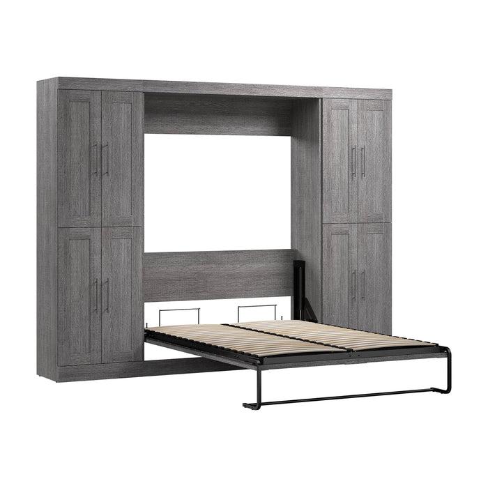 Pending - Modubox Murphy Wall Bed Bark Grey Pur  Murphy Bed with Storage Cabinets (109W) - Available in 7 Colours