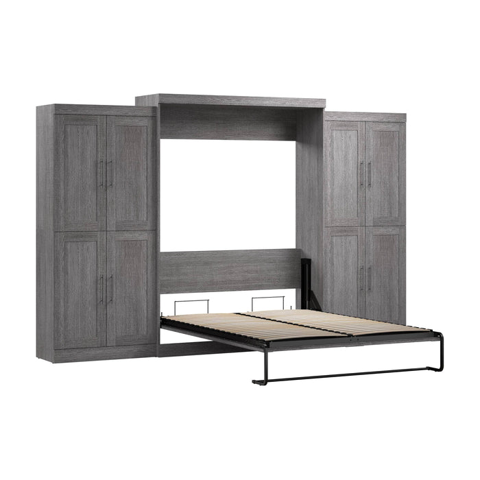Pending - Modubox Murphy Wall Bed Bark Grey Pur Murphy Bed with Storage Cabinets (136W) - Available in 5 Colours