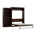 Pending - Modubox Murphy Wall Bed Chocolate Pur  Murphy Bed with Closet Organizer (101W) - Available in 7 Colours