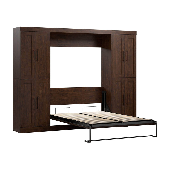 Pending - Modubox Murphy Wall Bed Chocolate Pur  Murphy Bed with Storage Cabinets (109W) - Available in 7 Colours
