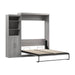 Pending - Modubox Murphy Wall Bed Platinum Grey Pur  Murphy Bed and Closet Organizer with Doors (90W) - Available in 7 Colours