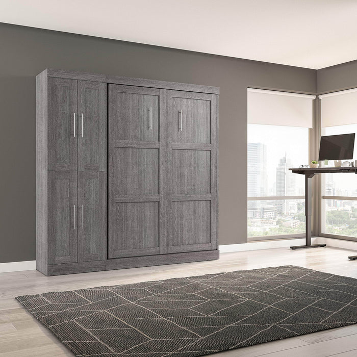Pending - Modubox Murphy Wall Bed Pur Murphy Bed with Closet Organizer (84W) - Available in 7 Colours