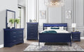 Pending - True Contemporary Blue Louis Phillipe Queen Size Bed- Available in 2 Colours