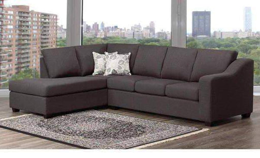 Aman Fabric Sectional LHF Chaise Florence Grey Fabric Sectional Sofa with Right or Left Facing Chaise