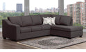 Aman Fabric Sectional RHF Chaise Florence Grey Fabric Sectional Sofa with Right or Left Facing Chaise
