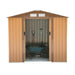 Aosom Shed 7ft x 4ft Metal Garden Tool Storage Shed in Earthy Yellow