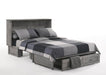 IQ Furniture Murphy Cabinet Bed Rustic Grey Alpine Murphy Cabinet Bed with Queen Gel Memory Foam Mattress - Available in 2 Colours