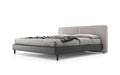 Modloft Bed Bethune Platform Bed in Gibraltar Fabric and Gunmetal Eco Leather - Available in 3 Sizes