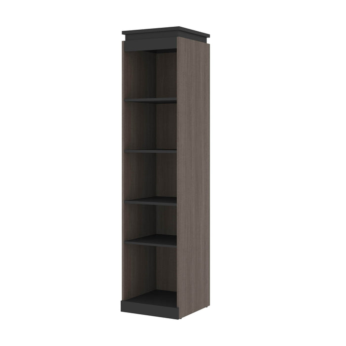 Modubox Bookcase Bark Grey & Graphite Orion 20"W Narrow Shelving Unit - Available in 2 Colours