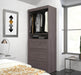 Modubox Bookcase Bark Grey Pur 36” Storage Unit with 3 Drawers - Available in 4 Colours