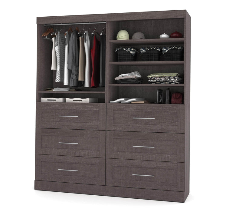 Modubox Closet Organizer Bark Grey Pur 72” Closet Organizer - Available in 4 Colours
