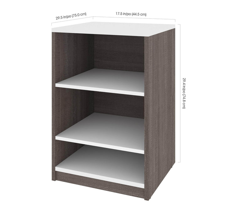 Modubox Closet Organizer Bark Grey & White Cielo 39” Closet Organizer with Drawers - Bark Grey & White