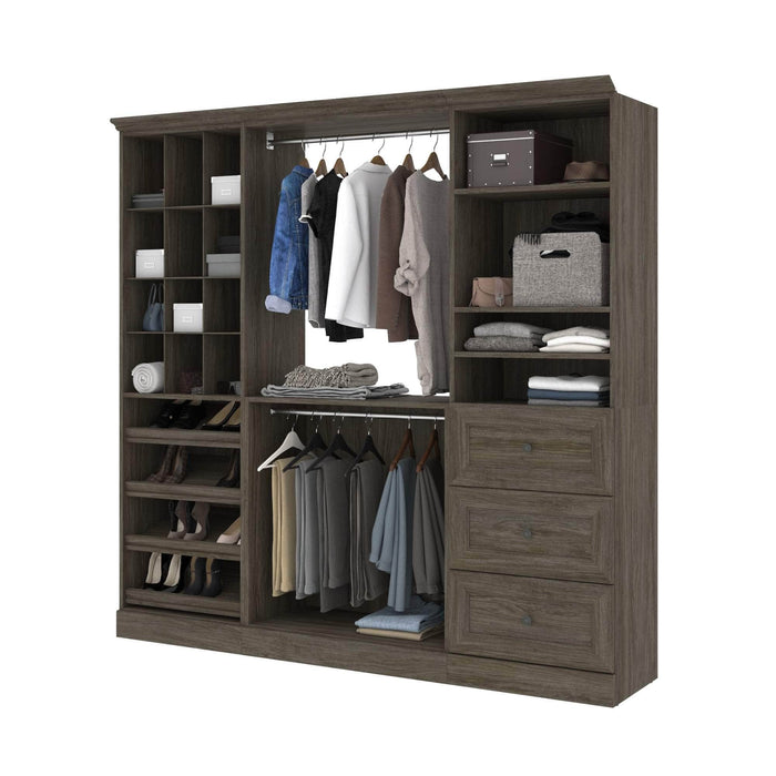 Modubox Closet Organizer Walnut Grey Versatile 86“ Closet Organizer - Available in 2 Colours
