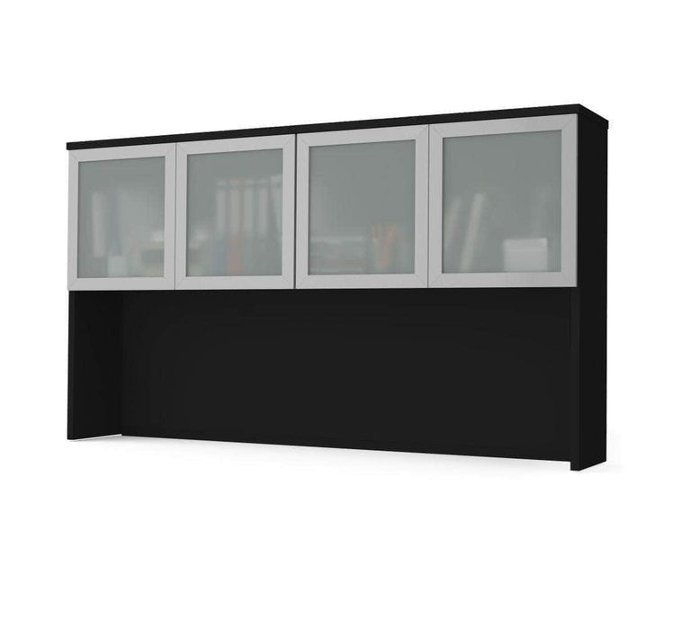 Modubox Desk Hutch Black Pro-Concept Plus Desk Hutch with Frosted Glass Doors - Available in 2 Colours
