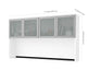 Modubox Desk Hutch Pro-Concept Plus Desk Hutch with Frosted Glass Doors - Available in 2 Colours