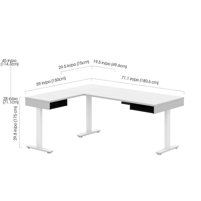 Modubox Desk Pro-Vega L-Shaped Standing Desk - Available in 2 Colours