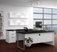Modubox Desk White & Deep Grey Pro-Concept Plus U-Shaped Desk with Pedestal - Available in 2 Colours