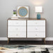 Modubox Dresser Drifted Grey and White Milo Mid Century Modern 6-drawer Dresser - Available in 5 Colours