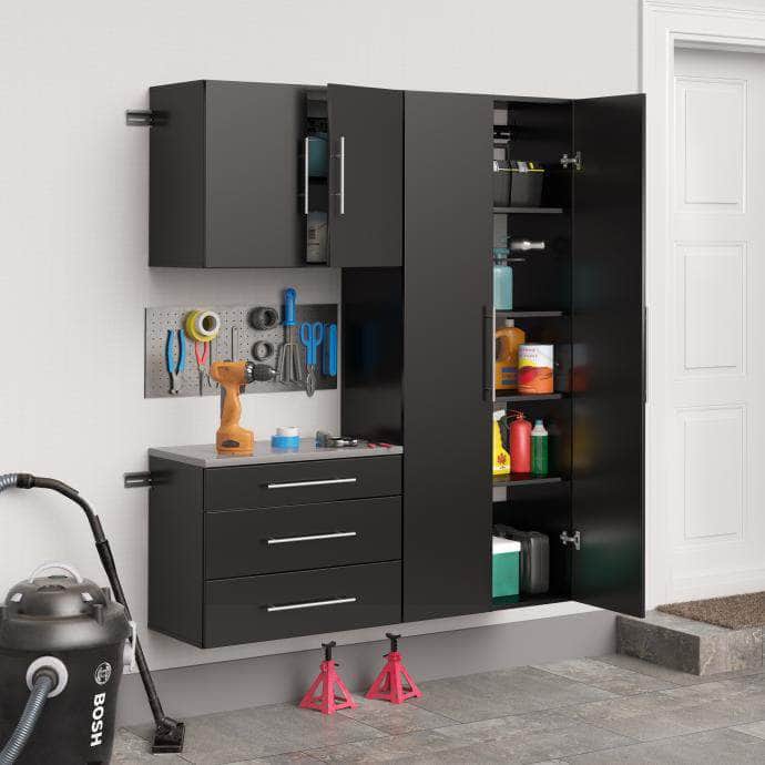 Modubox HangUps Home Storage Collection Black HangUps 60 inch Storage Cabinet 3 Piece Set B - Available in 3 Colours