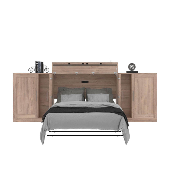 Modubox Murphy Cabinet Bed Pur Full Murphy Cabinet Bed with Mattress and 2 36″ Storage Units - Available in 3 Colours