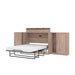 Modubox Murphy Cabinet Bed Rustic Brown Pur Full Murphy Cabinet Bed with Mattress and 2 36″ Storage Units - Available in 3 Colours