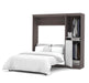 Modubox Murphy Wall Bed Bark Grey & White Nebula Full Murphy Wall Bed with Storage Unit (84W) - Available in 3 Colours