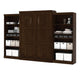 Modubox Murphy Wall Bed Chocolate Pur Queen Murphy Wall Bed and 2 Storage Units (136”) - Available in 2 Colours