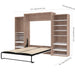 Modubox Murphy Wall Bed Cielo Queen Murphy Wall Bed with 2 Storage Cabinets (124W) - Available in 2 Colours