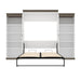 Modubox Murphy Wall Bed Orion 124"W Queen Murphy Wall Bed with 2 Shelving Units - Available in 2 Colours