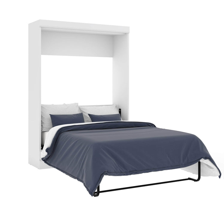 Modubox Murphy Wall Bed White Edge 60W Full Murphy Wall Bed - White