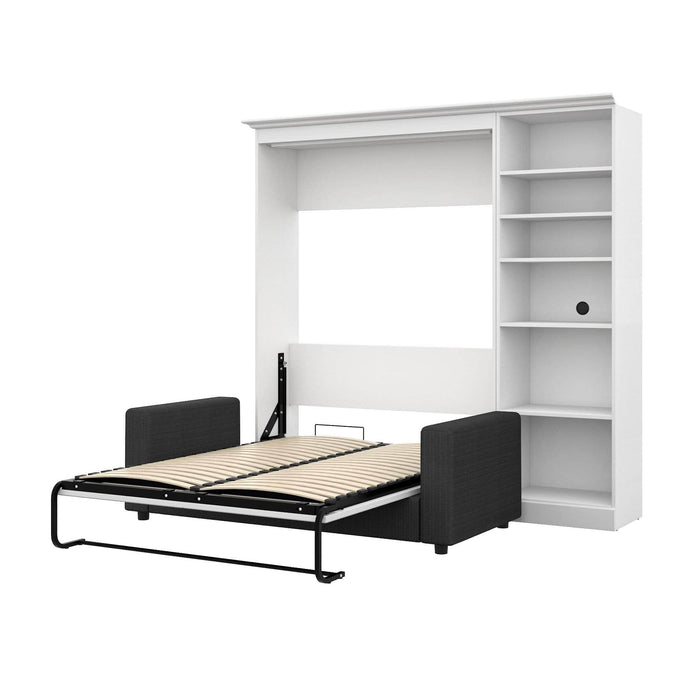 Modubox Murphy Wall Bed White Versatile Full Murphy Wall Bed, a Storage Unit and a Sofa (84“) - White