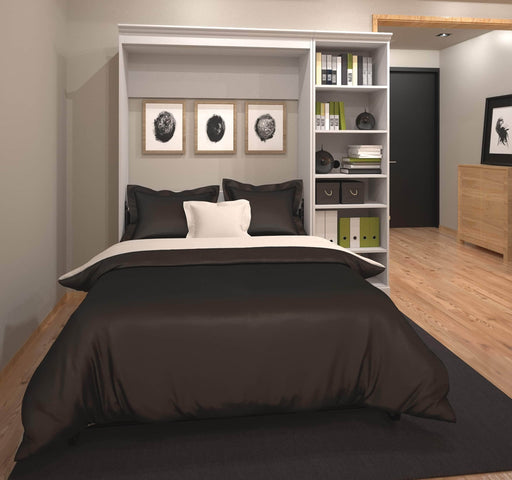 Modubox Murphy Wall Bed White Versatile Full Murphy Wall Bed and 1 Storage Unit (84”) - White