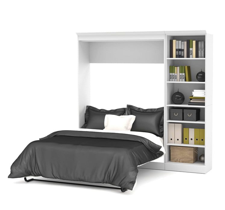 Modubox Murphy Wall Bed White Versatile Full Murphy Wall Bed and 1 Storage Unit (84”) - White