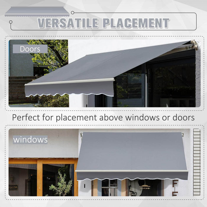 Pending - Aosom Canopy Retractable Awning Sunshade Shelter Canopy Patio Outdoor Deck - Available in 3 Colours
