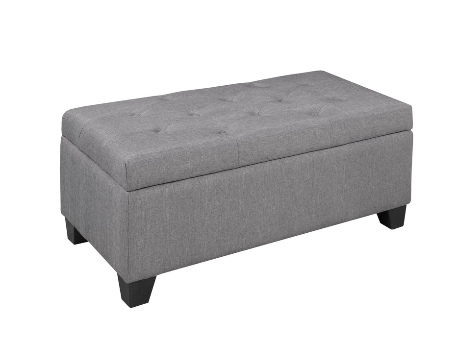 Pending - Brassex Inc. Ottoman Grey Tufted Storage Ottoman - Available in 4 Colours