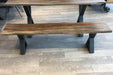  Corcoran Bench 67" Live Edge Bench with Black  X Legs - Available with 3 Wood Types